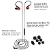 KINVOCA Running Earbuds Over Ear Buds with Microphone Remote Noise Cancelling Earhook Headphones Sweatproof In Ear Earphones Kids Gym Jogging Workout Exercise for iPhone Android iPad Samsung Wine Red