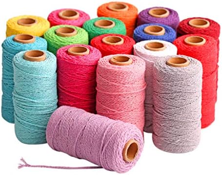 Linen Rope, WensLTD 100m Long/100Yard Pure Cotton Twisted Cord Rope Crafts Macrame Artisan String