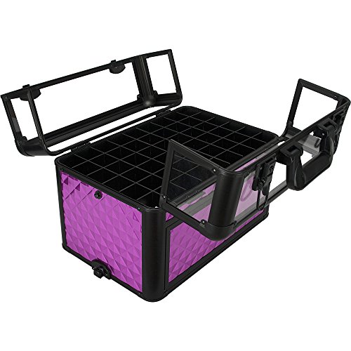 SUNRISE Nail Case on Wheels 2 in 1 Professional Organizer, 54 Bottle