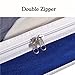 Zipcase Flexible Zippered Underbed Storage Bag (Pack of 2) Breathable Polypropylene Storage Bags for Blankets Clothes, Shoes, and Linens 18 x 42 x 6 inches - Navy blue
