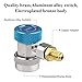 JDMON Adjustable AC R134A Quick Coupler Connector Adapters Fitting High Low 1/4 inch SAE HVAC Manifold Gauge Hose Set (R134A)
