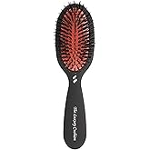 Spornette Boar Bristle Hair Brush for Women & Men - Small Luxury Cushion Oval Vented Hair Brush for Styling & Smoothing - Nylon & Boar Bristles Help to Reduce Breakage - For All Hair Types