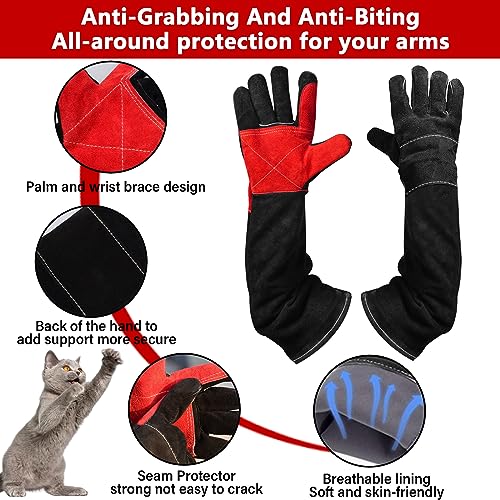 Jossens Animal Handling Gloves,Cat Bite Proof Gloves,Multipurpose Pet