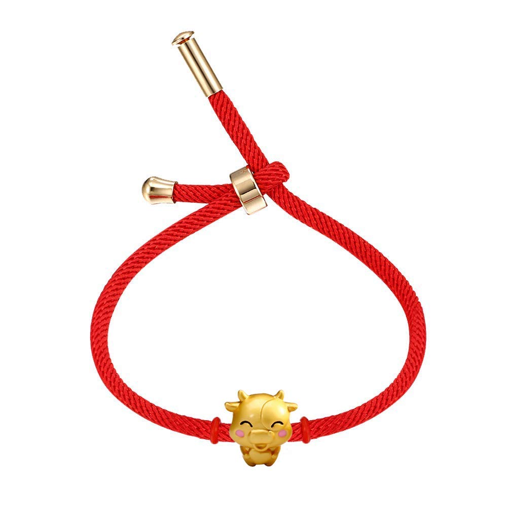 Vanski Chinese 12 Zodiac Animal Charm Bracelet for Women Adjustable Red Rope Bracelet Good Luck Symbol Jewelry, 9", Metal, not-get
