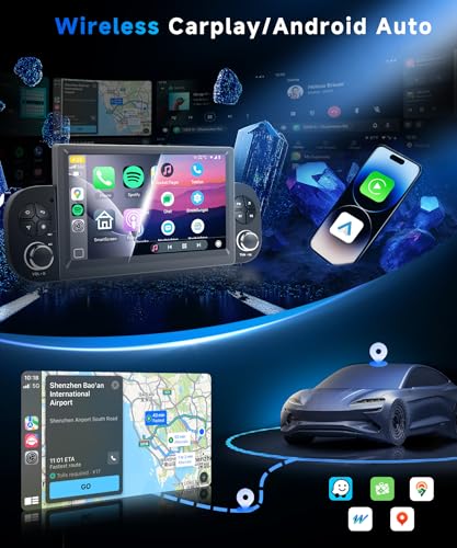 VECHTEL 4G+64G Android 15 Car Radio for Fiat Panda 2013 – 2020, 7 Inch HD Screen Car Radio co Carplay Android Wireless Car GPS Wi-Fi USB Bluetooth FM RDS Rear View Camera