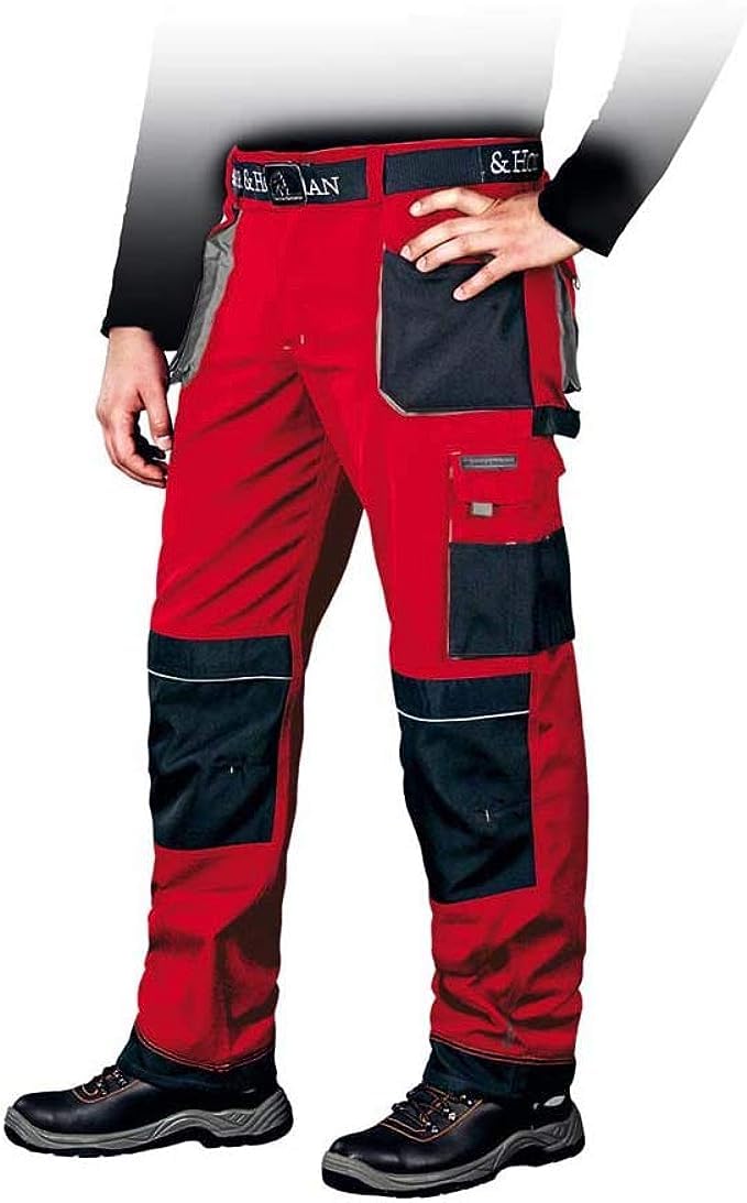 Leber&Hollman LH-FMN-T_CBS62 Formen Protective Trousers, Red-Black-Grey, 62 Size