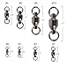 Dr.Fish 20 Packed Ball Bearing Swivel 100% Copper Stainless Steel Welding Rings Black Nickel Finish Super High Strength Saltwater Big Game Fishing