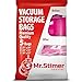 Mr.Stimer 5 Vacuum Storage Bags - 2 Jumbo (31x39) 2 Large (23x31) 1 Medium (19x23) Compressed Space Saver Bags for Clothes & Comforters