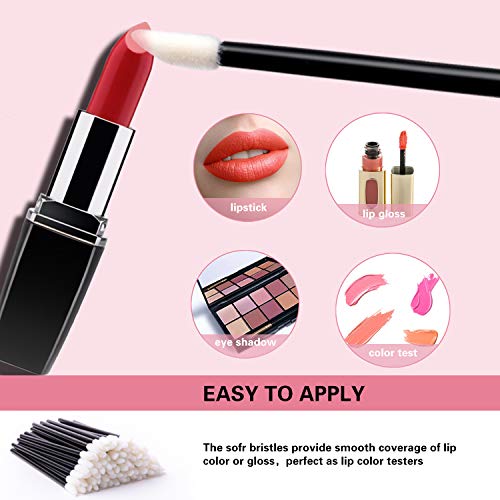 INFILILA 200Pcs Disposable Makeup Applicators Kit-100Pcs Mascara Wands,100Pcs Lip Applicators,Mascara Lipstick Makeup Brushes Eyelash Lip Gloss Brushes Applicators,Cosmetic Tool - Thumbnail 2