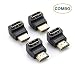 AwonstieGEK HDMI Right Angle Connectors/Adapters, Two (2) 90 degree connectors/Two (2) 270 degree Connectors 3D&4K Resolution (4 PACK) ...