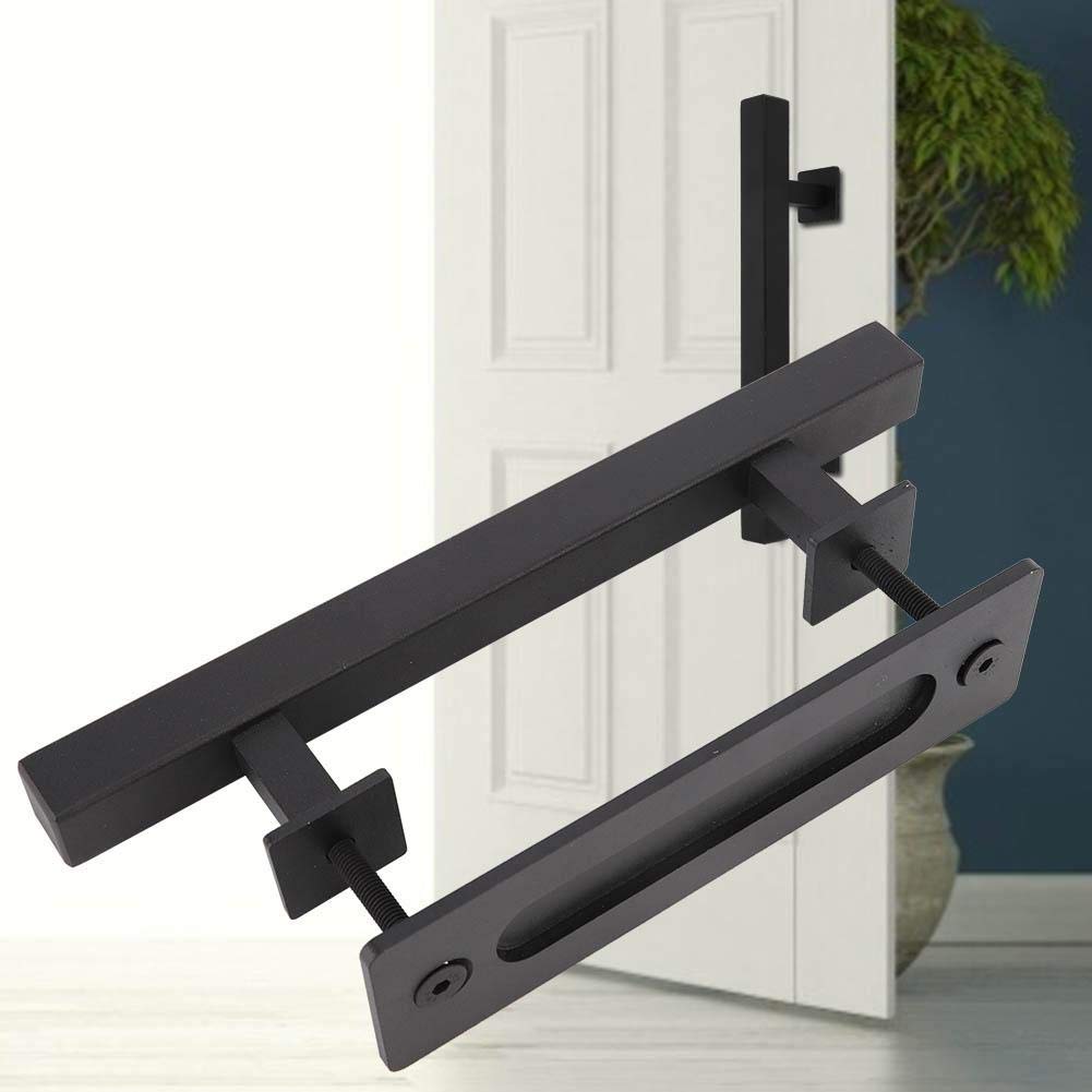 manija de Puerta de Granero Cuadrada Tire con Gancho de Cierre para