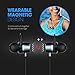 Mpow [Upgraded Magnetic Bluetooth Headphones Wireless V4.1, IPX5 Waterproof, Wearable Stereo Sport Earbuds In-Ear Earphones w/Mic & Case, Secure Fit for Running Workout (Silver)