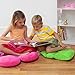 Floor Bloom Soft and Cozy Green Leaf Floor Pillow for Kids (Medium - Magic Garden Collection)