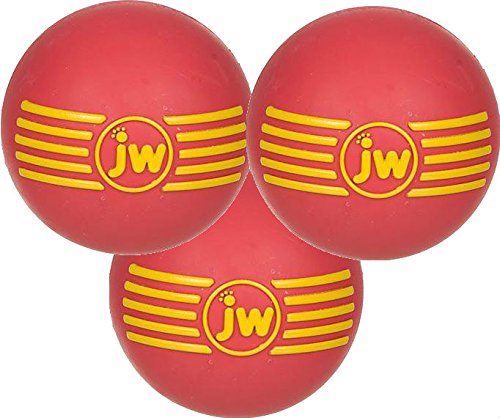 JW PET ISqueak Squeaker Dog & Puppy Fetch Chew Toy MEDIUM BALL 3 PACK