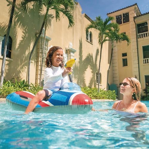 Avião insuflável com Canhão de Água, 117X104 cm, Jogo de Água, com Lançador de Água, para Praia, Para Piscina, Brinquedo Infantil, Peso máximo 40 kg, +3 anos (57531)