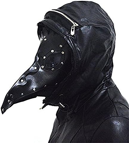 Punk Gothic Plague Long Beak Mask Doctor Masquerade Adult Mens Womens Cosplay Bird Beak Mask Halloween