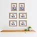 Icona Bay 4x6 Picture Frames 6 Pack (4 x 6, Weathered Oak Wood Finish), Picture Frame Set for Wall or Table Top, Cherished Memories Collection