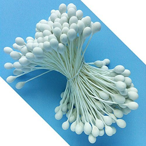 White Extra Large Round Tip Flower Stamens