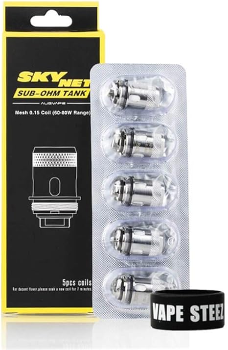 Amazon 電子タバコ Vape 交換用コイル Augvape Skynet Sub Ohm Tank 専用 Mesh 抵抗値 0 15 Replacement Coil サブタンク スカイネット アトマイザー Vape Steez アトマイザー