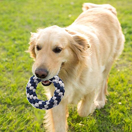 Jaolex Dog Rope Chew Toy Pack Throw Toy for Dogs Lofted Toy for Puppies Pull Knotted Ball Doggy Tug