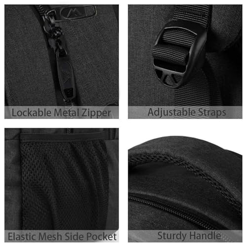 MATEIN Men's Large Laptop Rucksack, 17.3 Inch School Rucksack, Laptop Bag with USB-Charging Port, Anti Theft Business, Work Travel Rucksack for Teenager, Notebook, College, Tech, Women Black