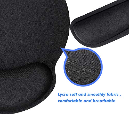 2 Premium Memory Foam Keyboard Wrist Support Bar and Mouse Wrist Rest Pads Set- for Comfortable Typing &Wrist Pain Relief Mouse Pad with Wrist Support Bar - Thumbnail 5