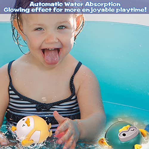 Wind Up Swimming Duck Pool Toys for Toddlers 13, 2pcs Kids Baby Wind