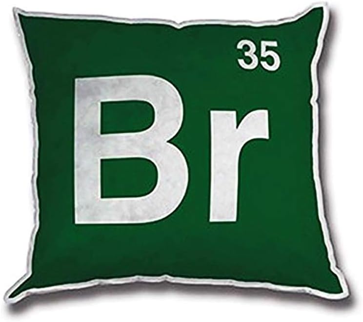 Amazon Com Breaking Bad Br Chemical Symbol 12 Inch Plush Pillow