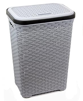 Wäschekorb Wäschetruhe Wäschebox Wäsche Kunststoffkorb Rattan XXL 60 L
