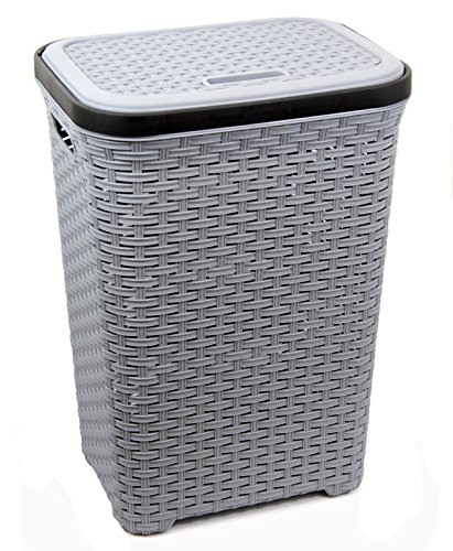 Wäschekorb Wäschetruhe Wäschebox Wäsche Kunststoffkorb Rattan XXL 60 L