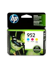 Cartuchos de tinta originales HP 952 color cian, magenta y amarillo, 3 cartuchos (N9K27AN).