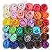 LoveInUSA Needle Felting Wool, Fibre Wool Yarn Roving for Needle Felting Starter DIY Craft Materials 36 Colors
