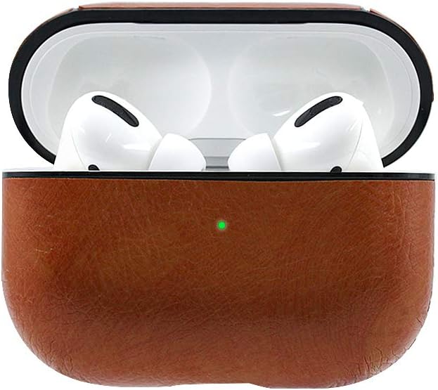 AirPods Pro PU Leather Case (LIGHT BROWN) For Apple AirPods 3rd Gen Offers Protects & Stylish Design | Sleek