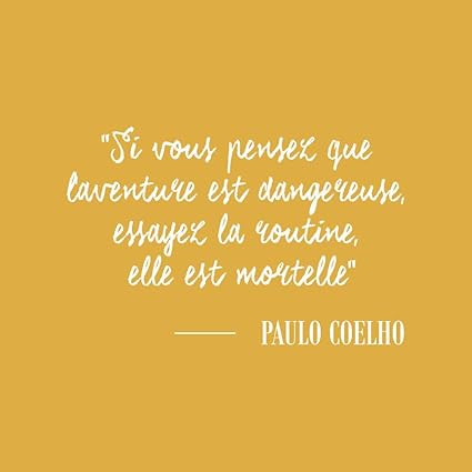 Fabulous Poster Affiche Paul Coelho Aventure Routine Francais Citation Inspirante Motivation Amazon Fr Cuisine Maison