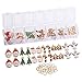 Zhenhui 24 Mixed Gold Plated Enamel Christmas Charms Pendants for Bracelet Earring Making (Gold 24 mixed)