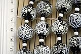 Halloween Spider Web Glow In Dark Round Lampwork Glass Beads(Pack of 12 beads)