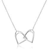 YFN Sterling Silver Double Horse Strirrup Lariat Necklace Gift For Women