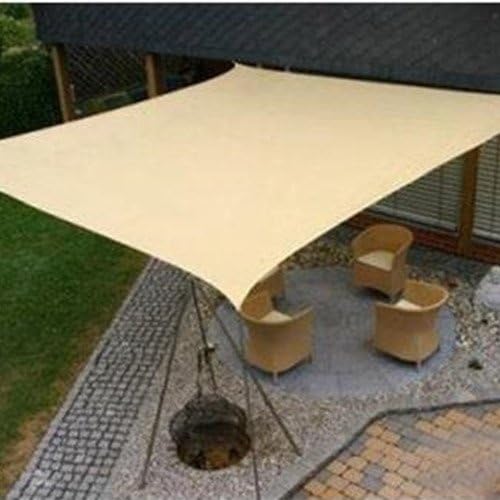 Frilivin Shade Sail 75% UV Block Mesh Net Plant Cover Outdoor Garden Canopy Awning Beige (1.5x2m)