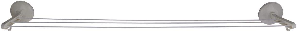 cartrend 10243 Caravan Clothesline with 2 Suction Cups, Extendable, for Caravan, Caravan, Mobile Home, Household, Camping Accessories, Silver
