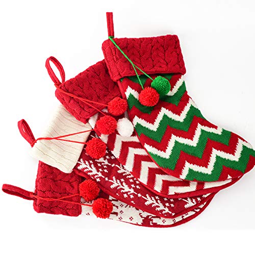 image for Woooow 4 Christmas Stockings,Christmas Holiday Stockings with Christ