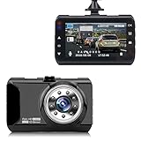 Dash Cam, Silipower Dashboard Camera Recorder 3.0”LCD FHD 1080P, Car Cam Vehicle DVR Built-in Night Vision, WDR, G-Sensor, Loop Recording