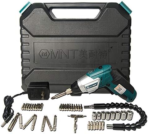 Cordless Electric Screwdriver Set, 1500Mah 3.6V Lithium-Ion Electric Screwdriver,Max 6.5Nm Torque 45 Bits Included and 6 +1Torque Setting, Front LED Lamp, for Furniture Assembly