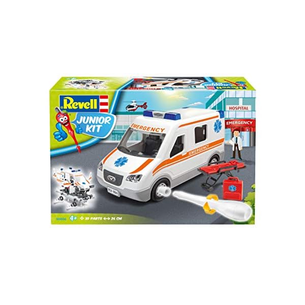 Revell 00806 Junior Kit Krankenwagen Auto Modellbausatz für Kinder zum Schrauben, robust zum Basteln und Spielen, ab 4… – Bild 3