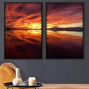 signwin 2 Piece Framed Canvas Wall Art Skyline...