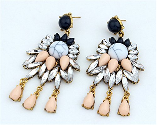 P.phoebus gold vintage white swarovski crystal studs ea…