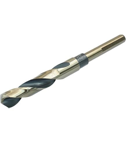 uxcell Reduced Shank Twist Drill Bits 13mm Black Nitride & Gold