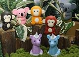 Iwako Japanese Erasers, Jungle Animals, 7 Piece