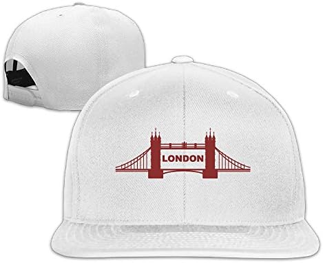 Shehe London Sport Flat Brim Baseball Hat Caps White