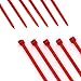 Wide 8 Inch 150 Pack Strong Red Color Heavy Duty Cable Zip Ties-Outdoor, Garden, Office, Festivals and Kitchen Use