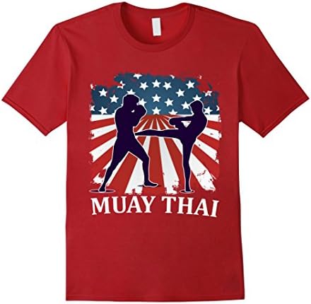Men's Muay Thai Thailand Kickboxing T-Shirt - Martial Arts T-shirt XL Cranberry